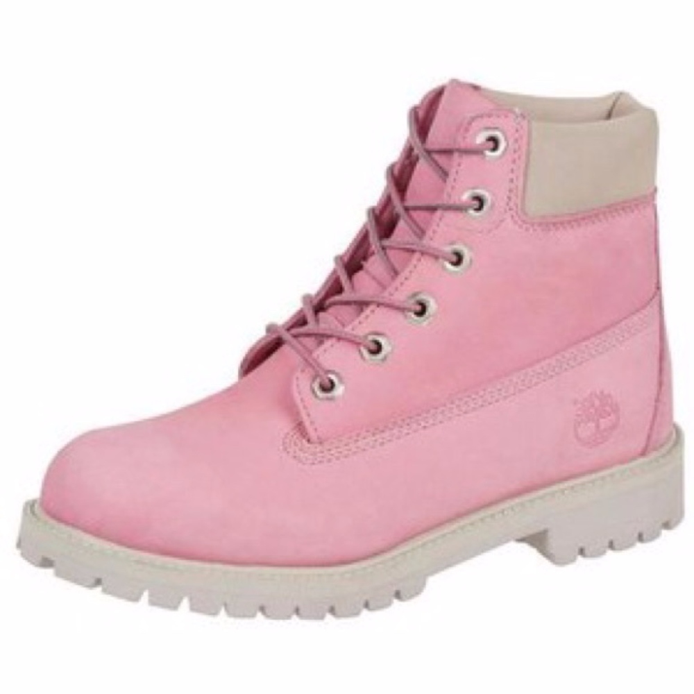 Pink Waterproof Timberlands Size 8